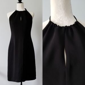 Club Monaco Black Halter Peekaboo Dress Size 10